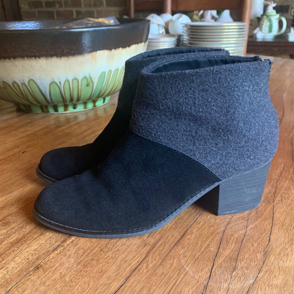 TOMS Ankle Booties Suede/Wool US8